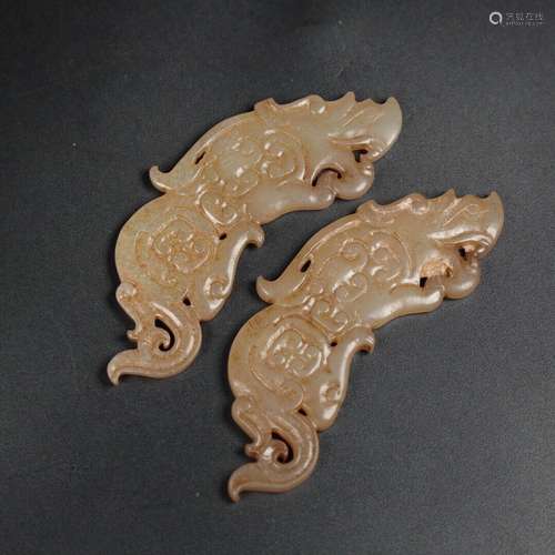 Hetian jade tiger palin, exquisite jade oil moisten, patina,...