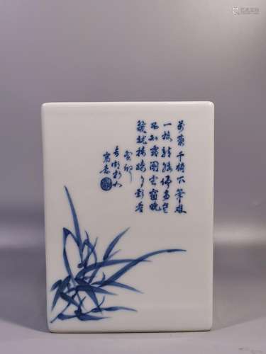 May WenWu have lent, blue and white flowers poetry sifang br...