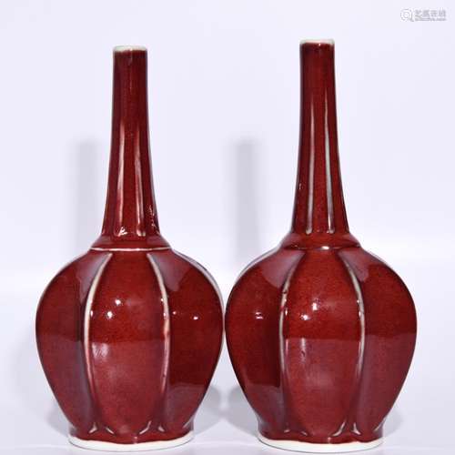 The red octagon bottle, 23.5 cm high 11.5 cm in diameter