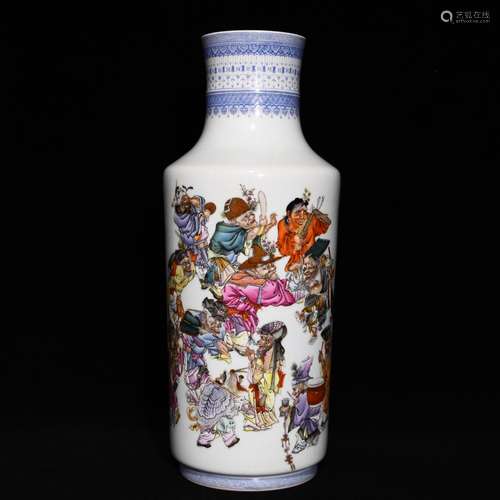 Pastel nuo figure cylinder bottle, 46 cm diameter of 18 cm t...