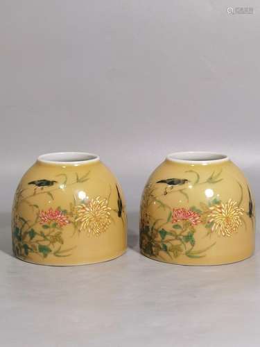 Cream-colored glaze powder enamel acknowledged high water bo...