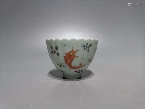 Grass chrysanthemum petals, enamel fish cup master cup, high...