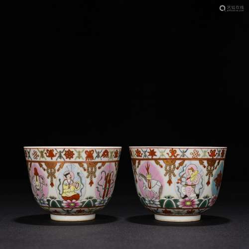 Pastel seven political sweet grain cup 6.8 * 9.3 cm