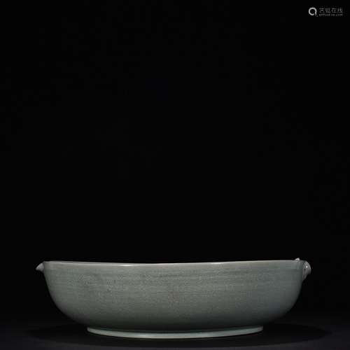 Wash your kiln azure glaze big peachesHigh 10.5 cm 42 cm wid...