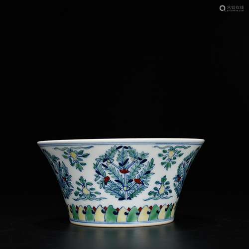 Dou CaiTuan pattern horseshoe bowl of antique 201026 antique...