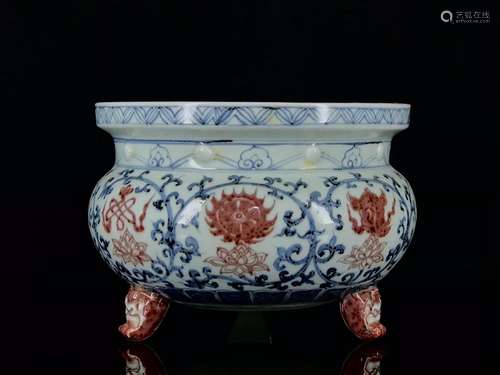 Blue and white youligong sweet WenXiangLu 16.5/25.668008099