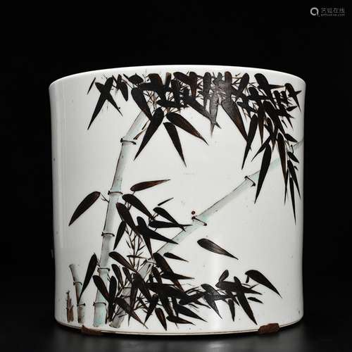 MoZhu grain porcelain vase poetry 17 * 19.5 6000 cm