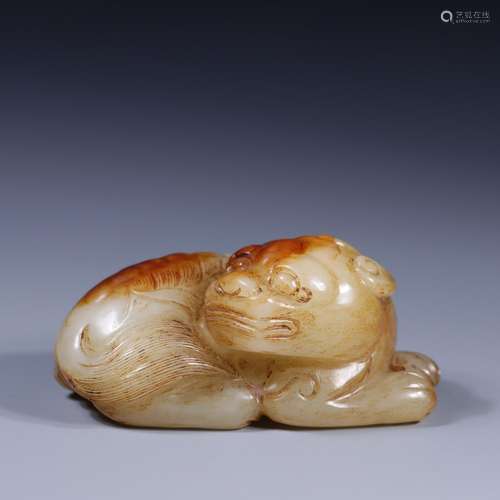 Hetian jade benevolent to pieces6.7 cm long, 4 cm wide, 3.4 ...