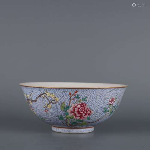 Late blue word plate enamel top four seasons flower bowls.Si...