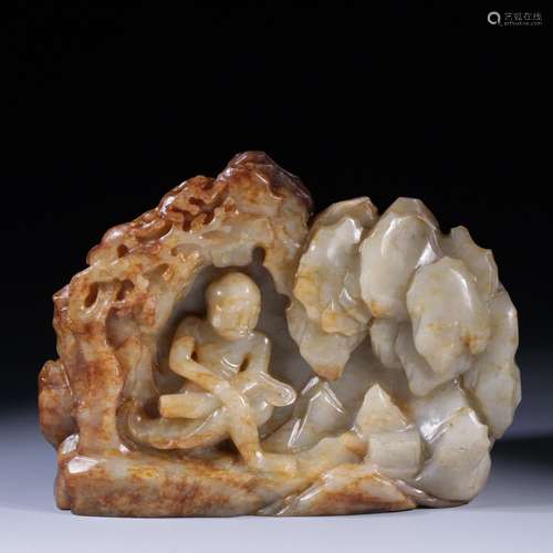 Hetian jade dashanzi furnishing articles18 cm long, 6.9 cm w...