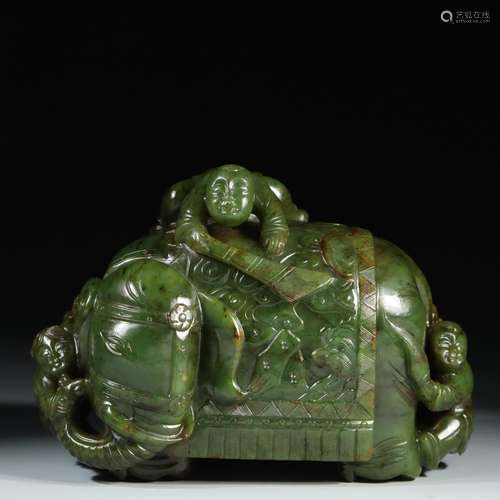 Hetian jade jade the lad wash as furnishing articles15 cm lo...