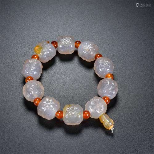 , candy agate hand string of flowers, the quality of the jad...