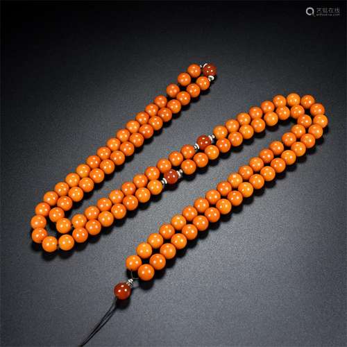 Collectables - autograph hetian jade, topaz, 108 beads neckl...