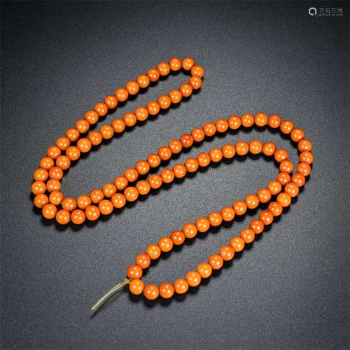 Collectables - autograph hetian jade, topaz, 108 Buddha neck...