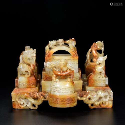 , hetian jade overprint, the quality of the jade is exquisit...