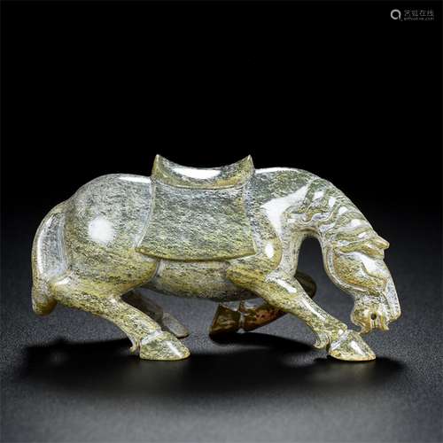 Hetian jade jade horse furnishing articles, the quality of t...