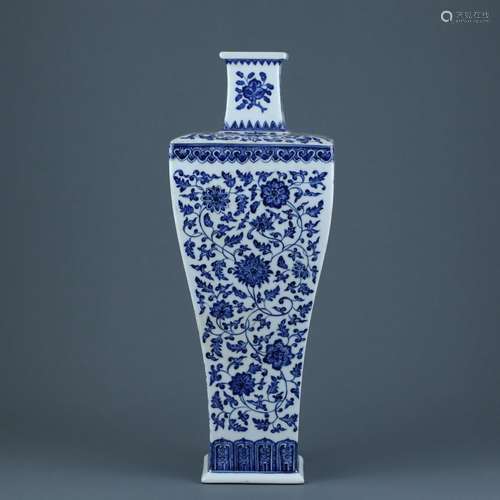 Flower grain square bottle - blue and white tie up branchesH...