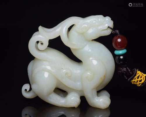 Hetian jade dragonSpecification: 6.3 * 6.0 * 2.8 cm weighs 1...