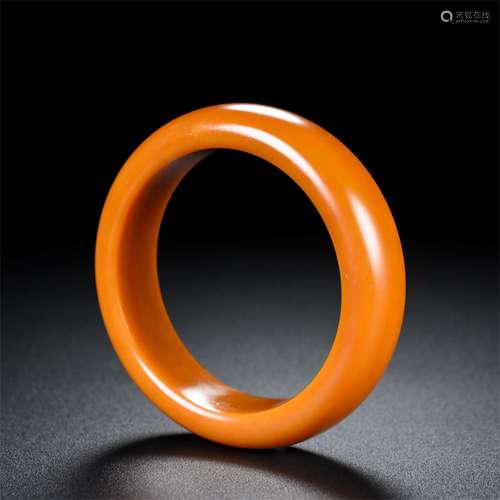 Hetian jade article Huang Yusu surface flat bracelet, the qu...