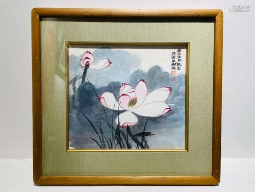 Sun Yunsheng lotus sketch26 * 23 draw core41 * 38 frame