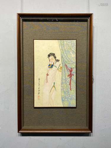 Chang had47 x29cm painting heartThe frame 82 x52x6cmPrinted ...