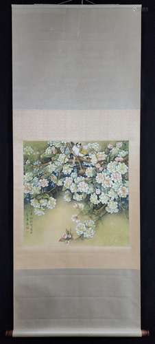 Chen Zhifo flower heart picture vertical size 62.5 x 62.5 CM