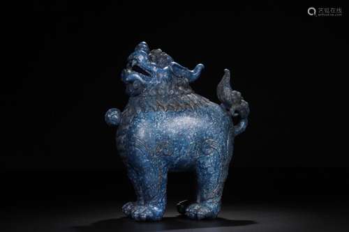 : lapis lazuli lion aroma stoveSize: 26.4 cm high weighs 552...