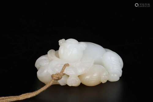 Hetian jade "the ancient philosophers fu" put the ...