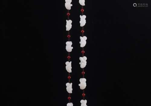 hetian jade necklaceA total of 18 a material is exquisite, w...