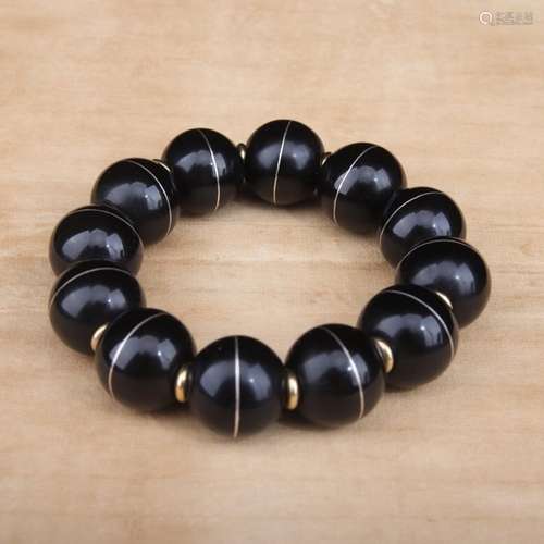 Nepalnatural  old pharmacist bracelet,Size: 13 mm, 15 black ...