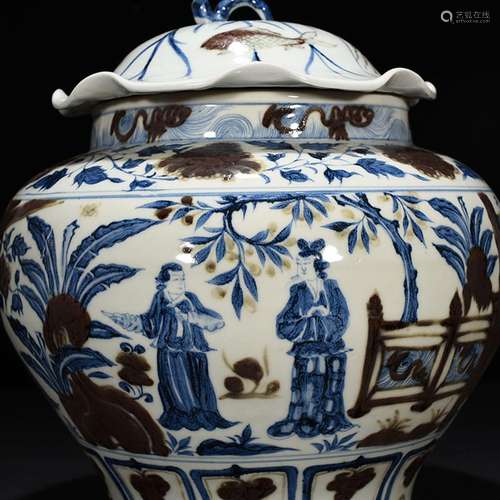 Stories of blue and white youligong jin incense grain lotus ...