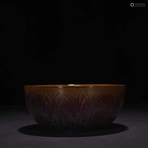 Pa rose violet glaze panlong bowl 8 * 20 cm