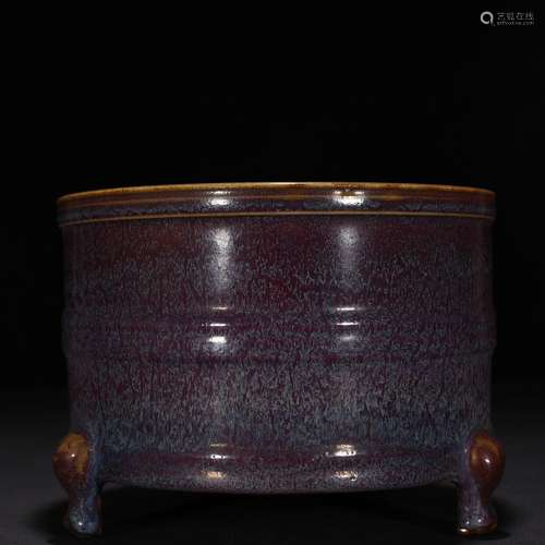 Pa rose violet glaze dazzle grain casket furnace 13 * 18 cen...