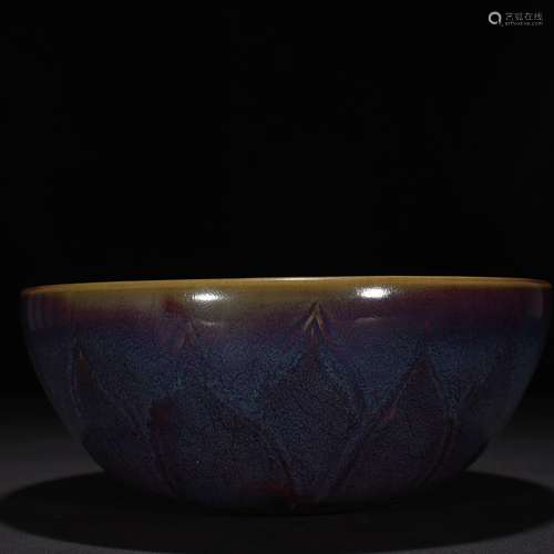 Pa rose violet glaze panlong bowl 11 * 27 cm