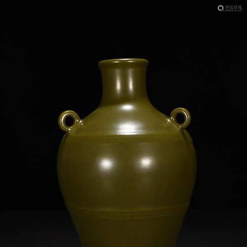 Tea glaze dazzle grain three-line plum bottle at the end of ...