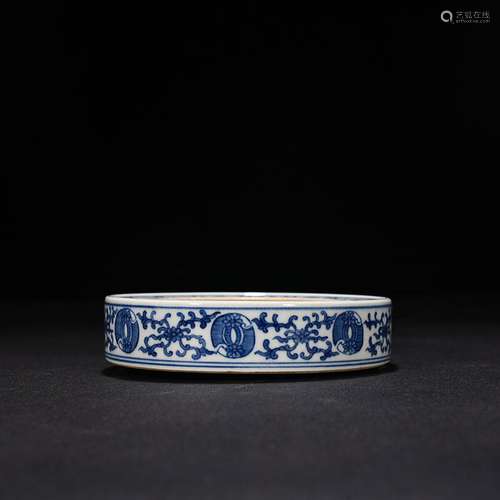 Blue and white flower tattoo ink stone 3 x 13.5 cm