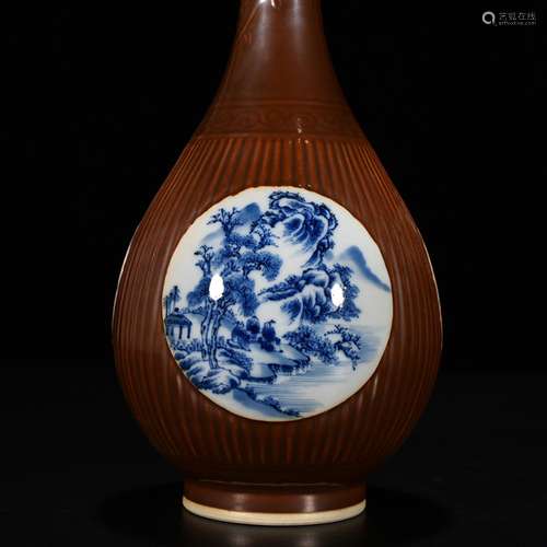 Zijin glaze medallion character landscape pattern okho sprin...