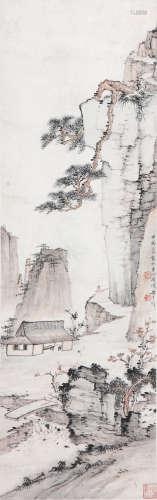 黄君璧(1898-1991)红枫松居