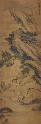 吴伟(1459-1508)松山荫小憩