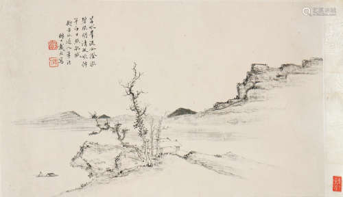戴熙(1801-1860)烟江钓艇