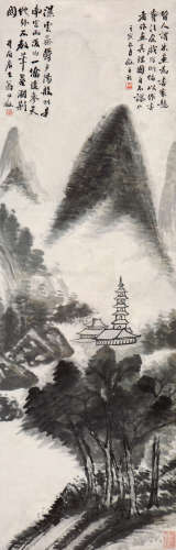 翁同龢(1830-1904)云林萧寺图