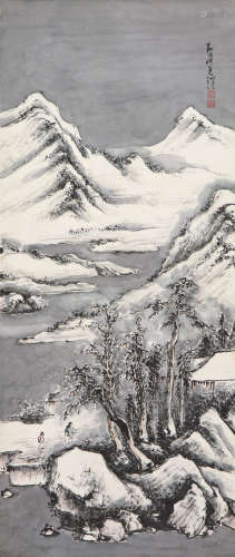 许尧(清)雪霁行旅图