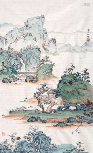 李宜杰（b.1962） 山水 设色纸本立轴