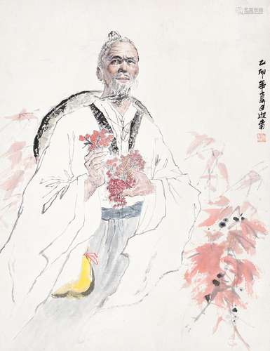 王迎春（b.1942） 药神 设色纸本立轴