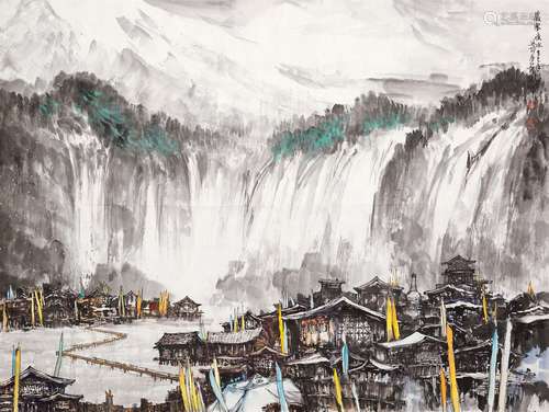 李夜冰（b.1931） 藏塞 设色纸本镜芯