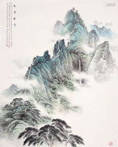 陈建明（b.1941） 武当雄秀 设色纸本镜片