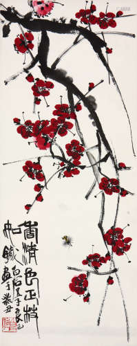 齐良已(1923-1988)红梅蜜蜂