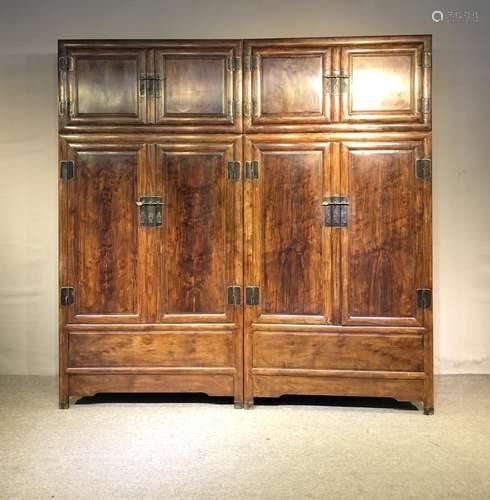 Chrysanthemum pear cabinet of a couple.The mortise and tenon...