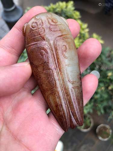 Hetian jade cicada