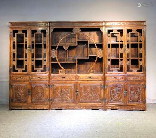 Chrysanthemum pear bookcase three combination, full mortise ...